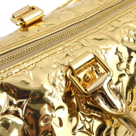Louis Vuitton Gold Monogram Miroir Speedy 30 Handbag - Picture 4 of 7